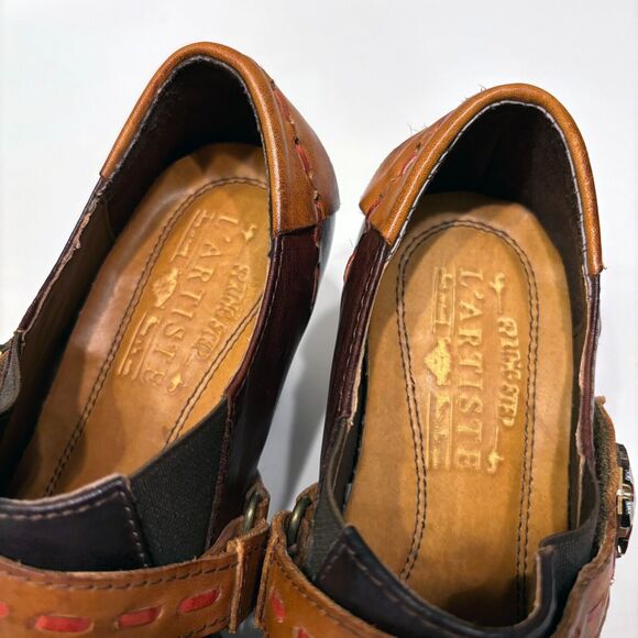 L'Artiste Spring Step Wondrous Brown Leather Ankle Booties EU Size‎ 38 US Size 7 - Picture 7 of 12